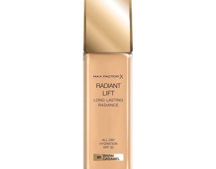 Max Factor Radiant Lift Liquid Pump Foundation with SPF30 and Hyaluronic Acid 085 Caramel 30ml Discount