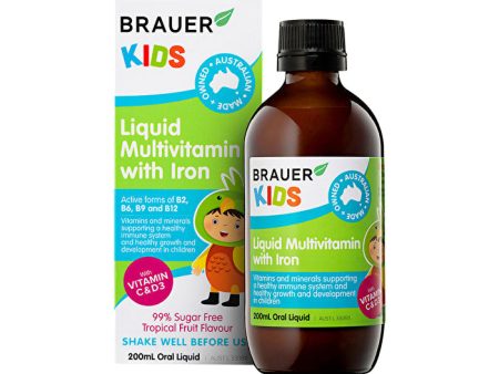 Brauer Kids Liquid Multivitamin with Iron (3+ years) 200ml Online