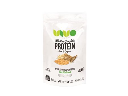 VIVO ALKALINE PROTEIN Vivo Alkaline Protein Organic & Raw Alkaline Complete Protein Au Naturel 400g For Sale