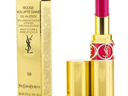 Yves Saint Laurent Rouge Volupte Shine - # 59 Fuchsia Jumpsuit  3.2g 0.11oz on Sale