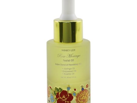 Winky Lux Rose Moringa Facial Oil (Moringa Oil, Grapeseed Oil, Rosehip Oil)  30ml 1oz For Sale