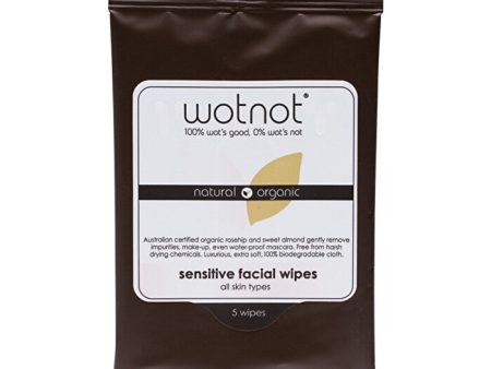 Wotnot Facial Wipes Sensitive (All Skin Types) x 5 Pack Hot on Sale