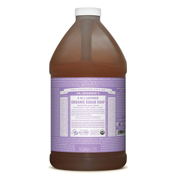 Dr. Bronner s Organic Pump Soap Refill (Sugar 4-in-1) Lavender 1900ml Online Sale