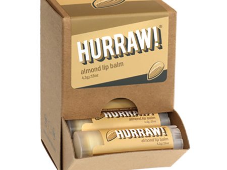 Hurraw! Lip Balm Almond 4.3g x 24 Display Online now