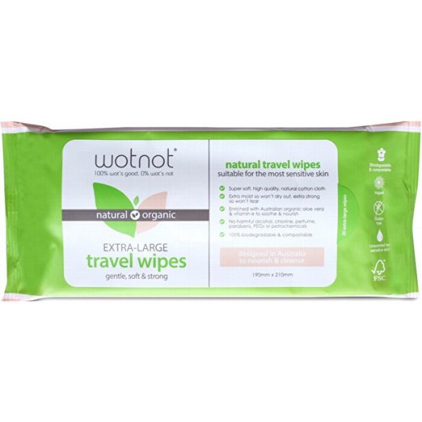 Wotnot 100% Natural Wipes x (Travel Hard Case Refill) 20 Pack Online now