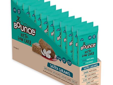 Bounce Keto Low Carb Bar Salted Caramel 35g x 12 Display Hot on Sale