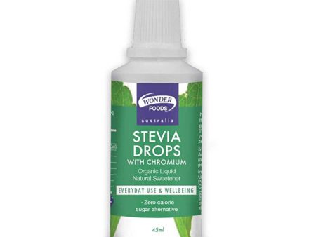 Wonder Foods Organic Stevia Drops Plus Chromium 45ml Online now