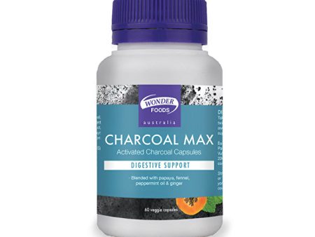 Wonder Foods Charcoal Max (Activated Charcoal) 60vc Online Hot Sale