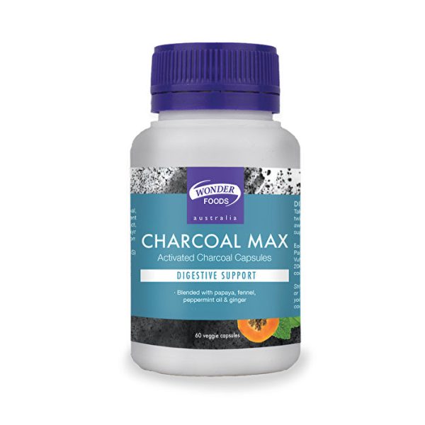 Wonder Foods Charcoal Max (Activated Charcoal) 60vc Online Hot Sale