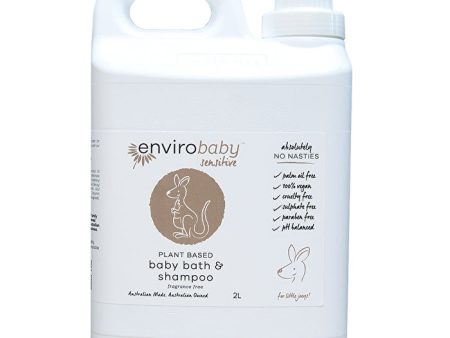 Envirocare EnviroBaby Plant Based Sensitive Baby Bath & Shampoo Fragrance Free 2000ml Sale