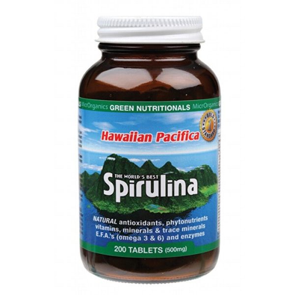 MicrOrganics Green Nutritionals Hawaiian Pacifica Spirulina 500mg 200t Fashion