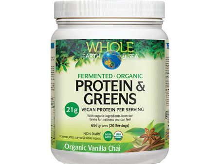 Whole Earth & Sea Protein & Greens Organic Vanilla Chai 656g Online Sale