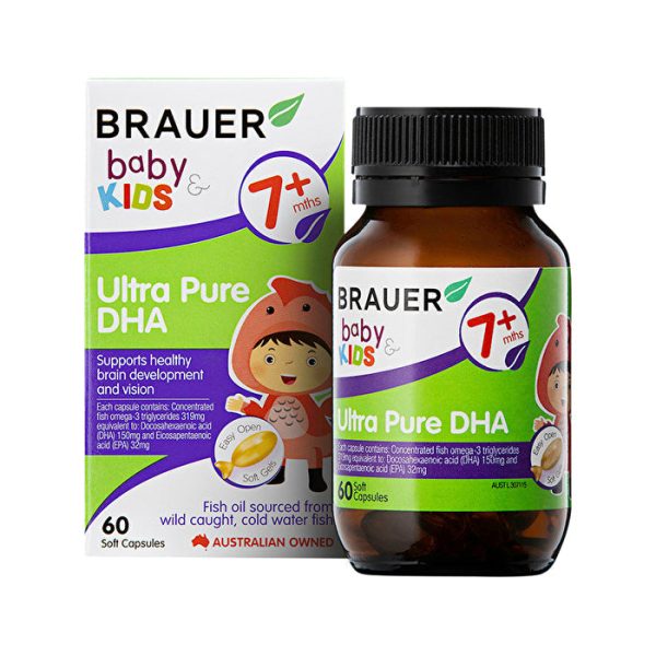 Brauer Baby & Kids Ultra Pure DHA (7+ months) 60c Online Sale