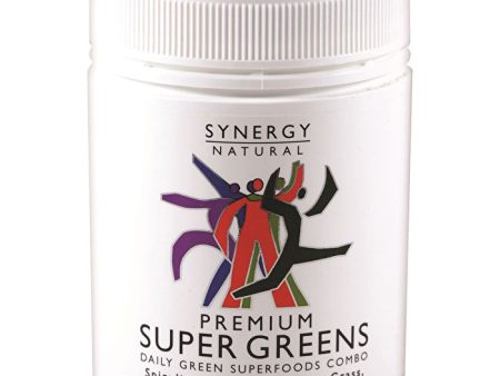 Synergy Natural Premium Super Greens (Spirulina, Chlorella, Barley Grass & Wheat Grass) Powder 200g Online Hot Sale