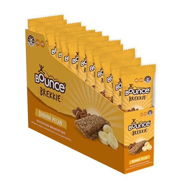 Bounce Brekkie Bar Banana Pecan 50g x 12 Display Cheap