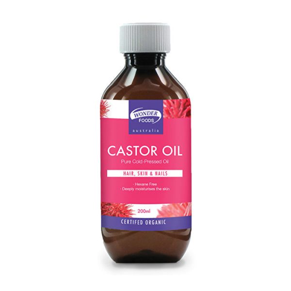 Wonder Foods Organic Cold Pressed Castor Oil 200ml Supply