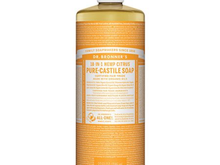 Dr. Bronner s Pure-Castile Soap Liquid (Hemp 18-in-1) Citrus 946ml Online