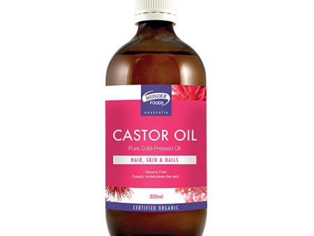 Wonder Foods Organic Cold Pressed Castor Oil 500ml Hot on Sale