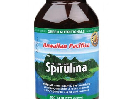 MicrOrganics Green Nutritionals Hawaiian Pacifica Spirulina 500mg 500t For Sale