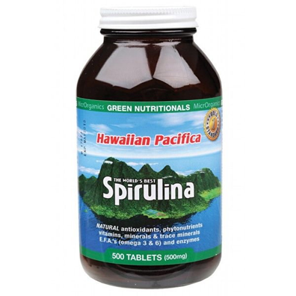 MicrOrganics Green Nutritionals Hawaiian Pacifica Spirulina 500mg 500t For Sale