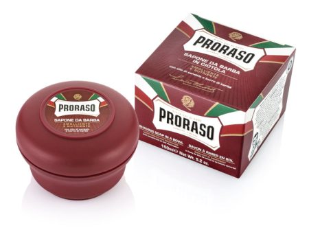 Proraso Red Shaving Soap in a Bowl (Sandalwood & Shea Butter) 150ml 5oz For Sale