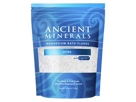 Ancient Minerals Magnesium Bath Flakes Ultra (with MSM) 750g For Cheap