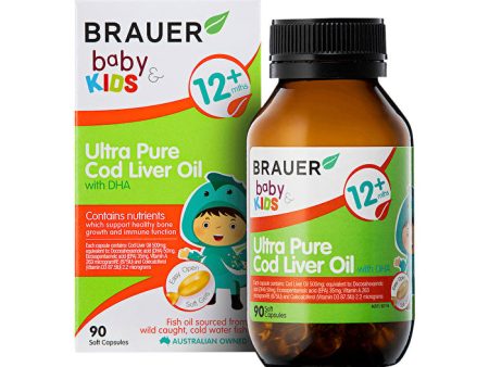 Brauer Baby & Kids Ultra Pure Cod Liver Oil with DHA (12+ months) 90c Supply