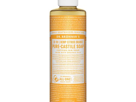 Dr. Bronner s Pure-Castile Soap Liquid (Hemp 18-in-1) Citrus 237ml Hot on Sale