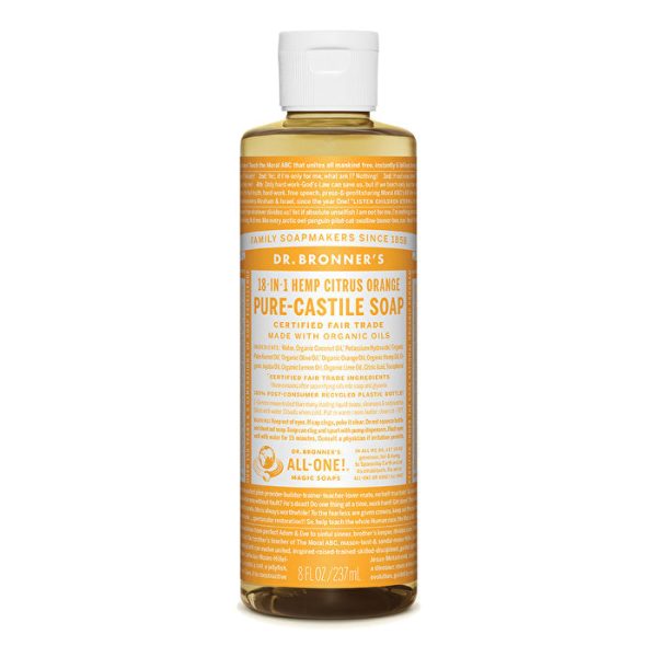 Dr. Bronner s Pure-Castile Soap Liquid (Hemp 18-in-1) Citrus 237ml Hot on Sale