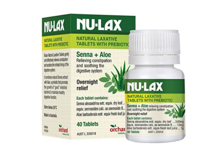 Nu-lax Nu-Lax Natural Laxative Senna + Aloe 40t Online