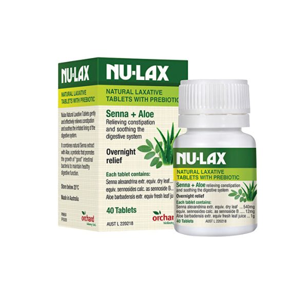 Nu-lax Nu-Lax Natural Laxative Senna + Aloe 40t Online