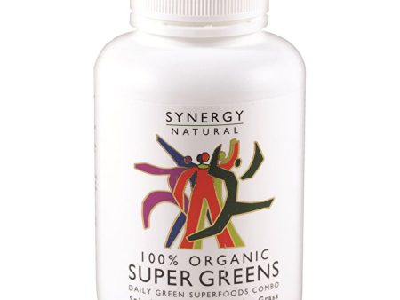 Synergy Natural Organic Super Greens (Spirulina, Chlorella, Barley Grass & Wheat Grass) 200t Online now