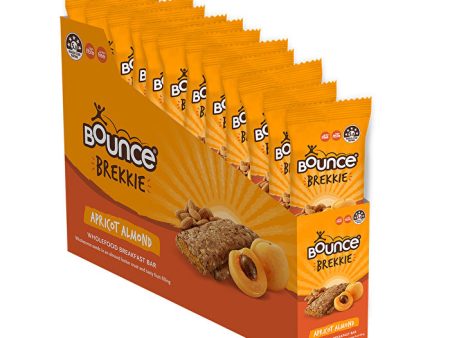 Bounce Brekkie Bar Apricot Almond 50g x 12 Display Online Hot Sale