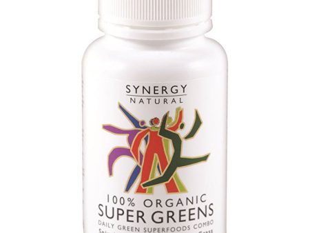 Synergy Natural Organic Super Greens (Spirulina, Chlorella, Barley Grass & Wheat Grass) 100t Online