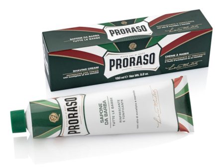 Proraso Green Shaving Cream Tube with Eucalyptus Oil 150ml 5oz on Sale