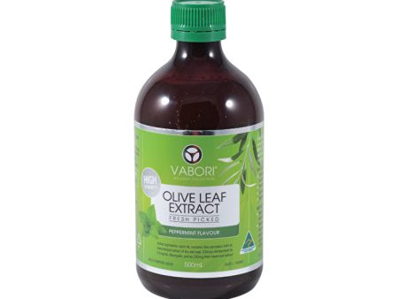 Vabori Olive Leaf Extract (Fresh Picked) Peppermint 500ml Online now