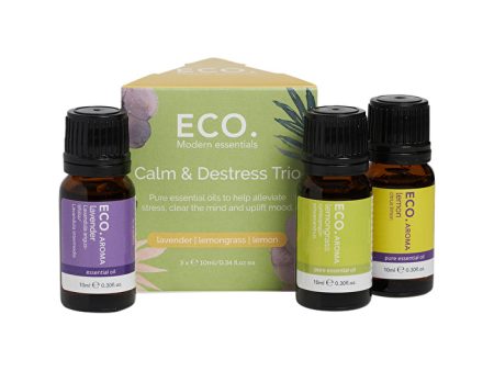 Eco Modern Essentials Aroma Essential Oil Trio Calm & Destress 10ml x 3 Pack Online Hot Sale