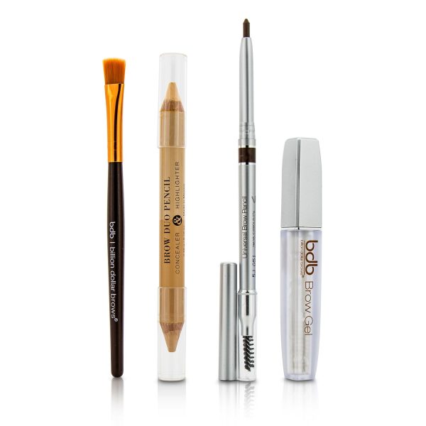 Billion Dollar Brows Best Sellers Kit: 1x Universal Brow Pencil 0.27g 0.009oz, 1x Brow Duo Pencil 2.98g 0.1oz, 1x Smudge Brush, 1x Brow Gel 3ml 0.1oz  4pcs Online