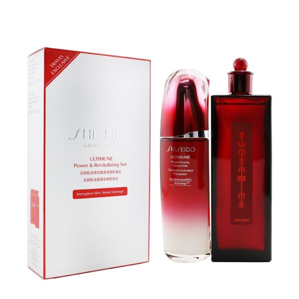 Shiseido Ultimune Power & Revitalizing Set: Ultimune Power Infusing Concentrate 100ml + Eudermine Revitalizing Essence 200ml  2pcs Cheap