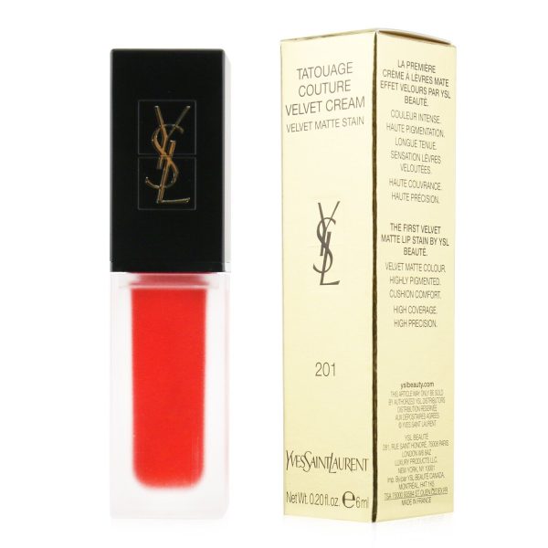 Yves Saint Laurent Tatouage Couture Velvet Cream Velvet Matte Stain - # 201 Rouge Tatouage  6ml 0.2oz Online Hot Sale