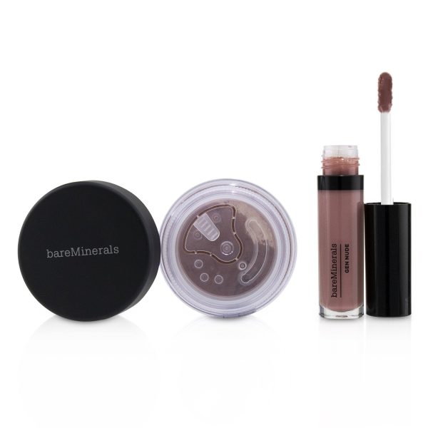 BareMinerals Destination Desert (1x Mini Lip Lacquer, 1x Blush)  2pcs Supply