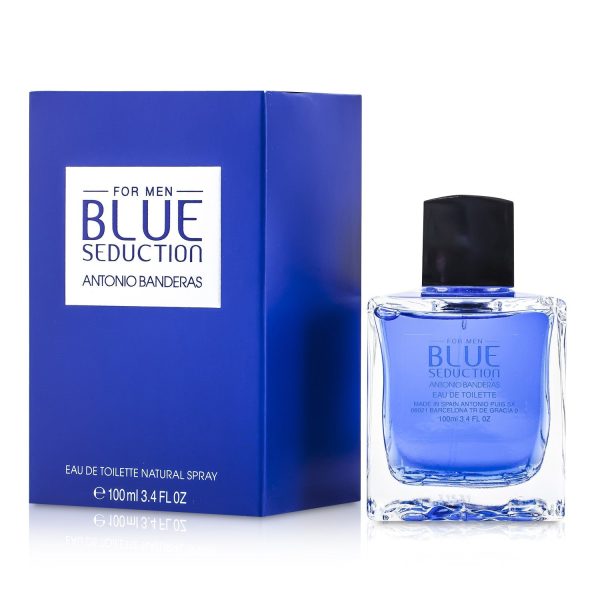 Antonio Banderas Blue Seduction Eau De Toilette Spray  100ml 3.4oz For Cheap