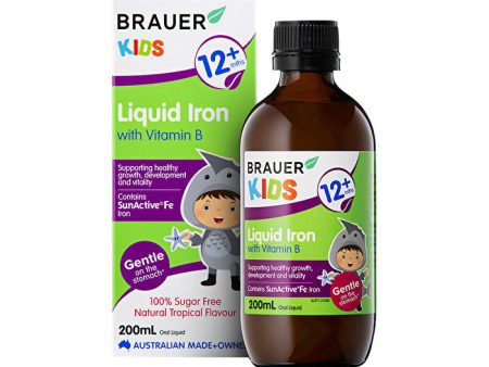 Brauer Kids Iron with Vitamin B Liquid 200ml Discount