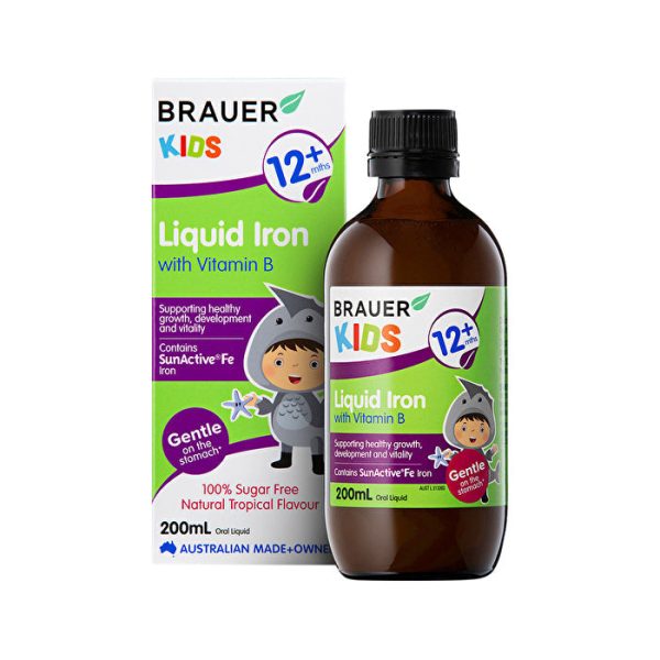 Brauer Kids Iron with Vitamin B Liquid 200ml Discount