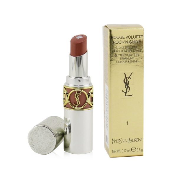 Yves Saint Laurent Rouge Volupte Rock N Shine Lipstick - # 01 Nude Solo  3.5g 0.12oz Online Sale