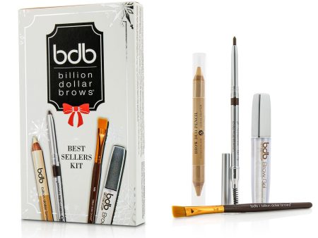 Billion Dollar Brows Best Sellers Kit: 1x Universal Brow Pencil 0.27g 0.009oz, 1x Brow Duo Pencil 2.98g 0.1oz, 1x Smudge Brush, 1x Brow Gel 3ml 0.1oz  4pcs Online