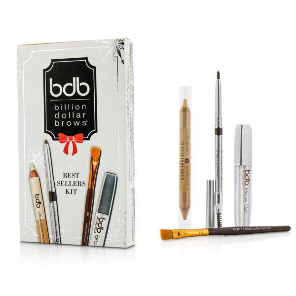 Billion Dollar Brows Best Sellers Kit: 1x Universal Brow Pencil 0.27g 0.009oz, 1x Brow Duo Pencil 2.98g 0.1oz, 1x Smudge Brush, 1x Brow Gel 3ml 0.1oz  4pcs Online