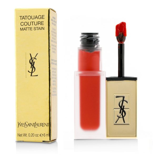 Yves Saint Laurent Tatouage Couture Matte Stain - # 8 Black Red Code (Box Slightly Damaged)  6ml 0.2oz on Sale