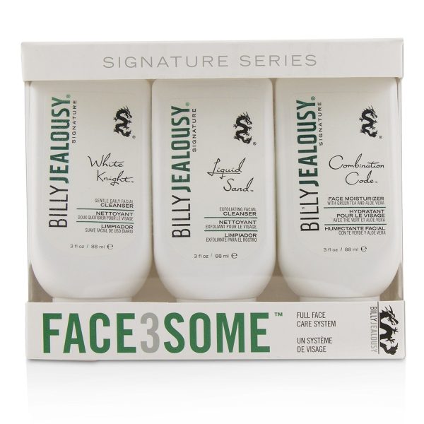 Billy Jealousy Face3Some Kit: Face Moisturizer 88ml + Exfoliating Facial Cleanser 88ml + Gentle Daily Facial Cleanser 88ml  3pcs on Sale