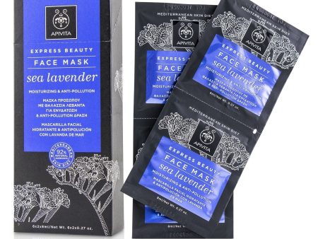 Apivita Express Beauty Face Mask with Sea Lavender (Moisturizing & Anti-Pollution)  6x(2x8ml) Online